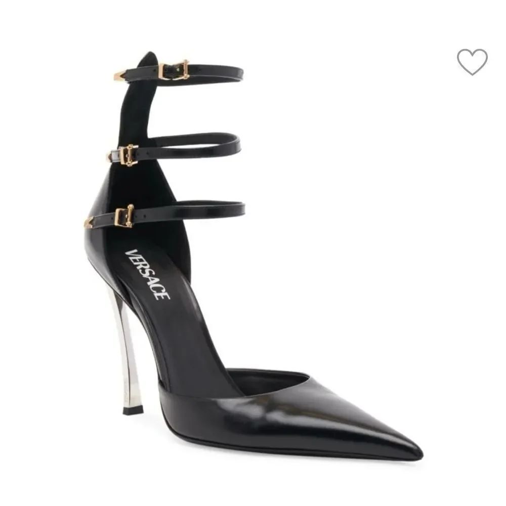 Versace Spiked Pin Point Pumps Black Women’s.